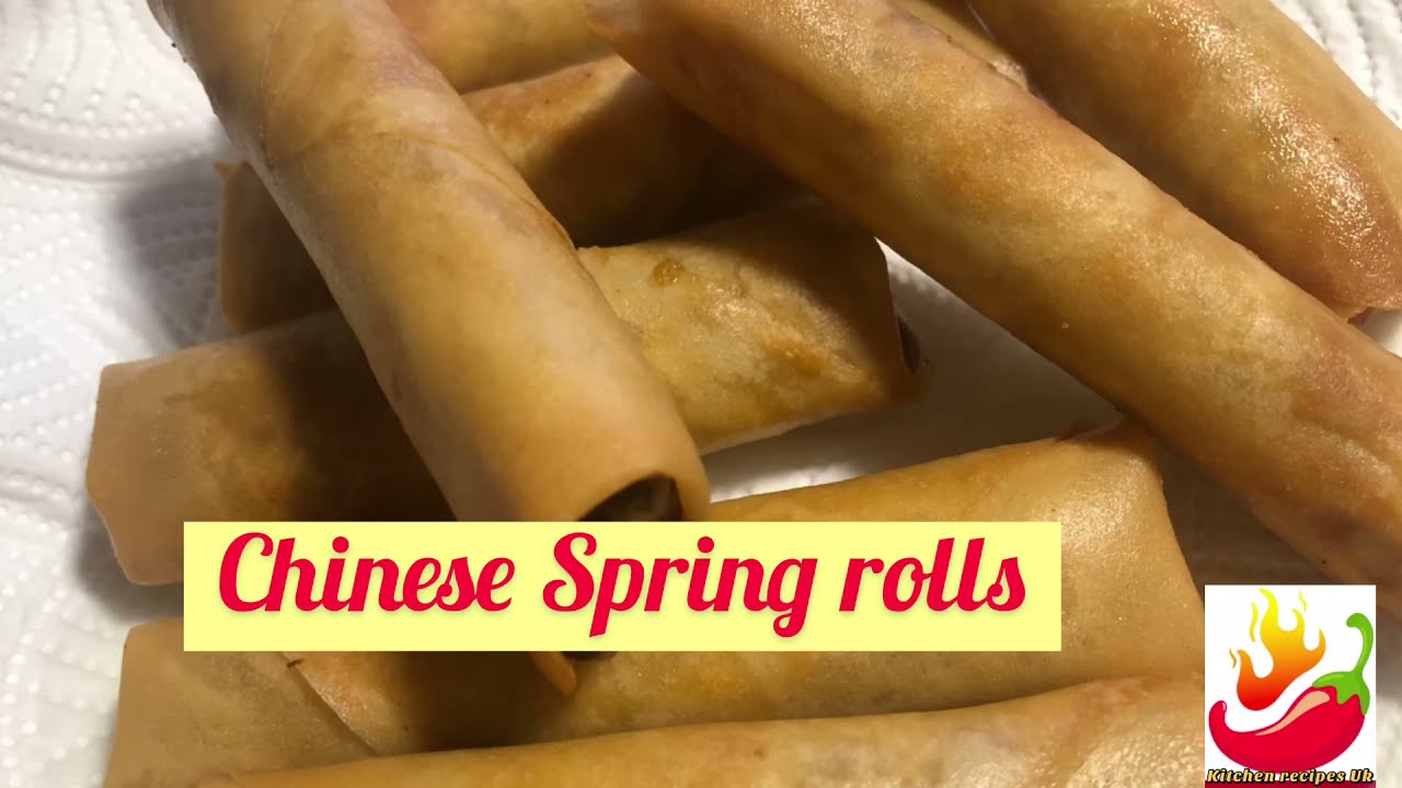 Chinese chicken spring rolls/chicken and vegetable rolls/special Ramadan recipe by@kitchenrecipesuk