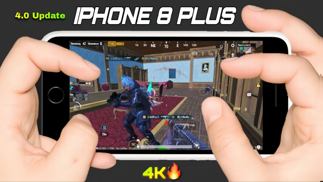 iPhone 8 Plus PUBG Test 2025 🔥 | New Update 4.0 | Without Cooling FPS & Battery Drain Test