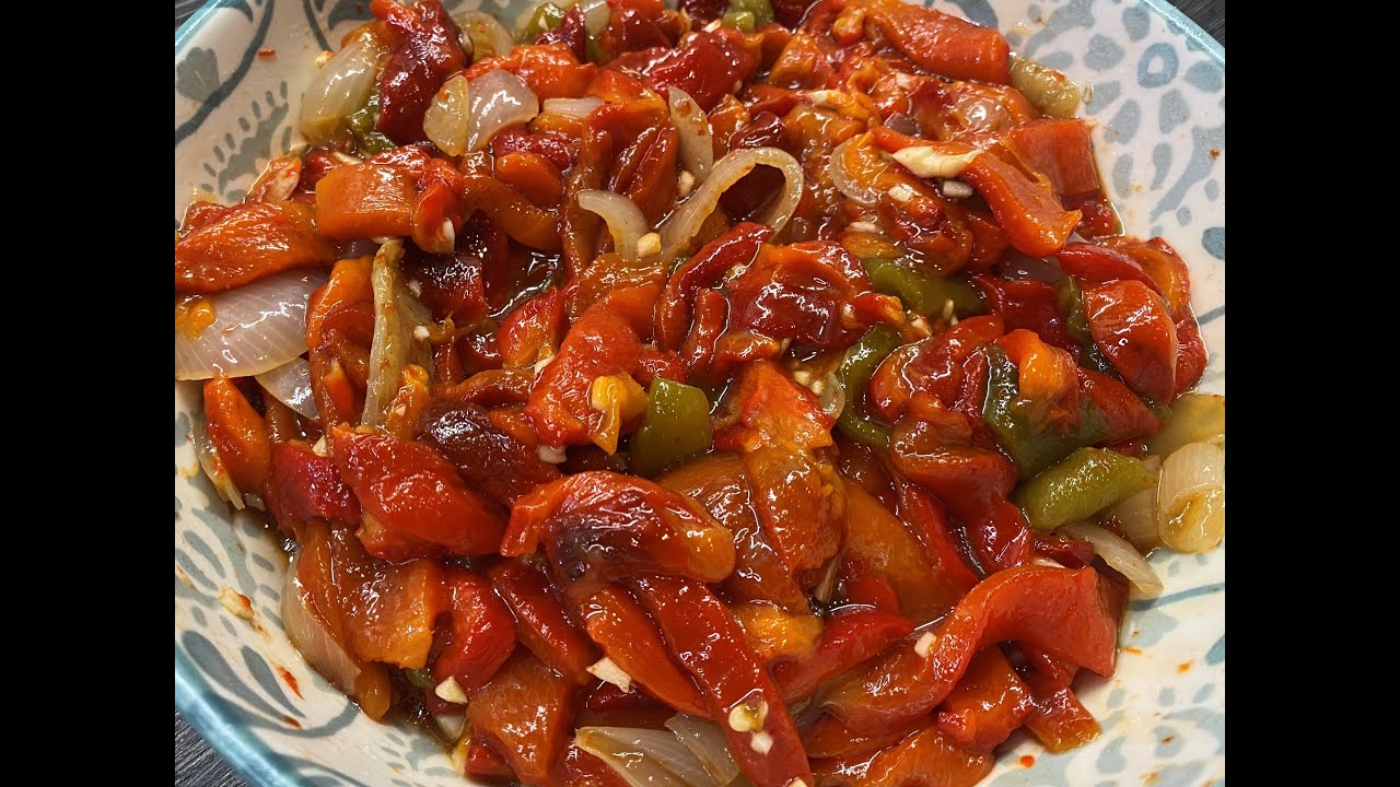 Gebratener Paprikasalat Vegan