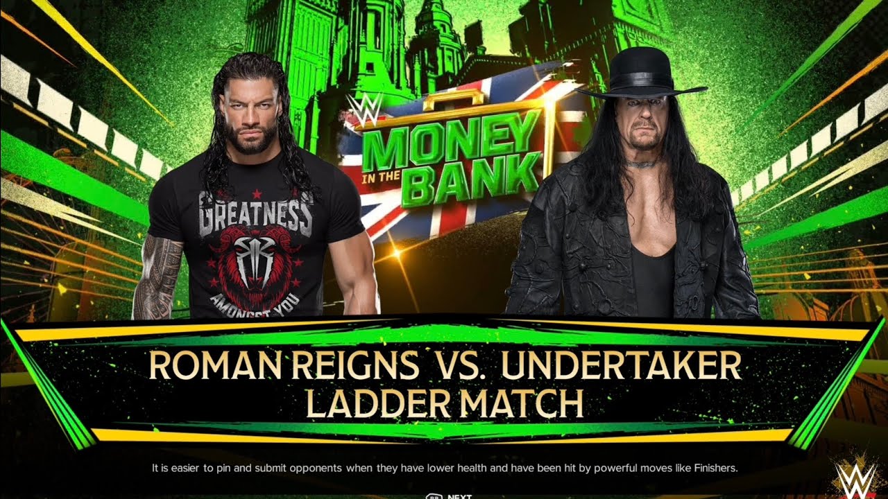 Roman Reigns vs The Undertaker – Ladder Match for Money in the Bank | WWE 2K24 Full Match Gameplay