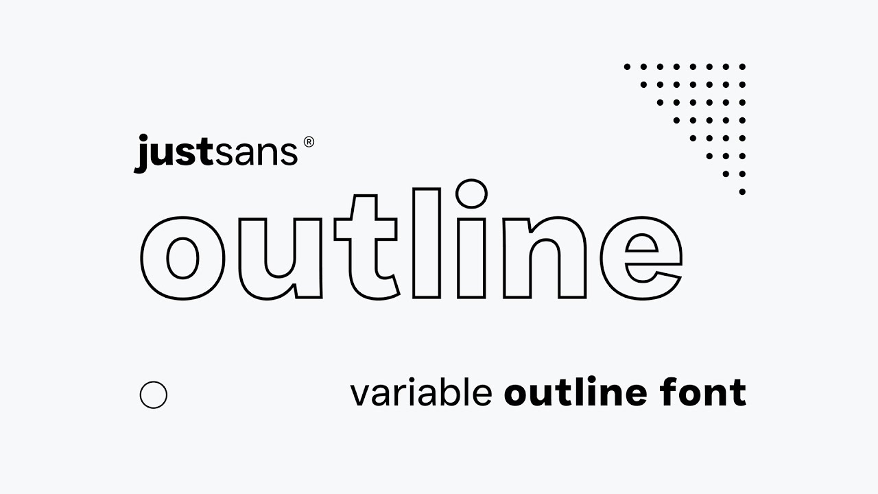 JUST Sans&reg; OUTLINE Font - Clean, Modern, Minimal (Free Font Download)