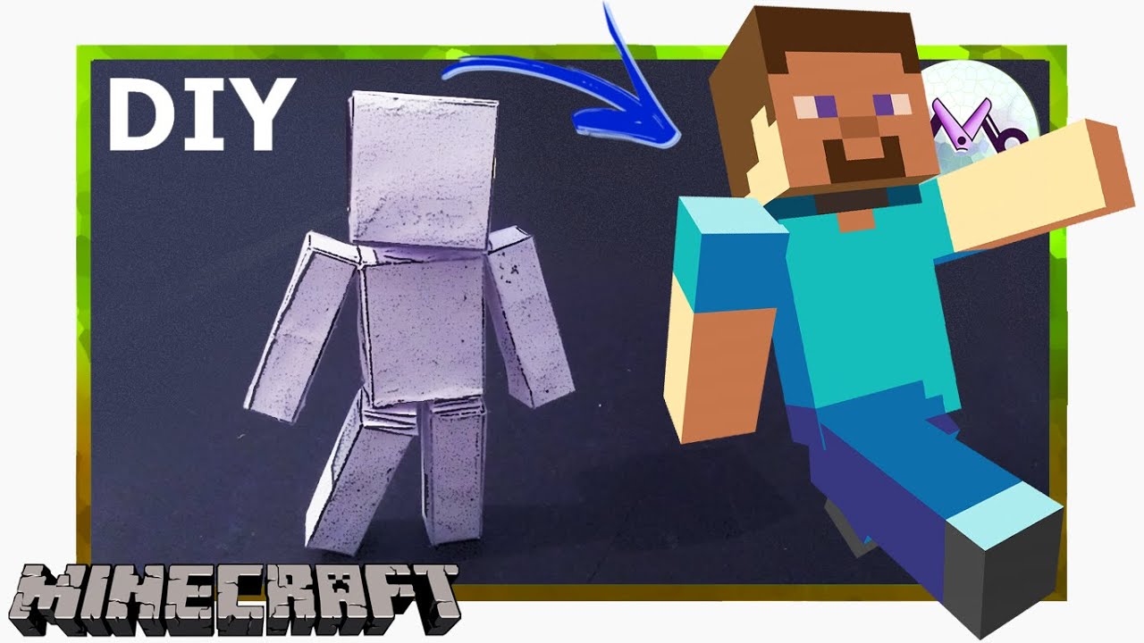 DE PAPEL | Faça o seu Minecraft EM CASA! TUTORIAL - Toy Maker (DIY)