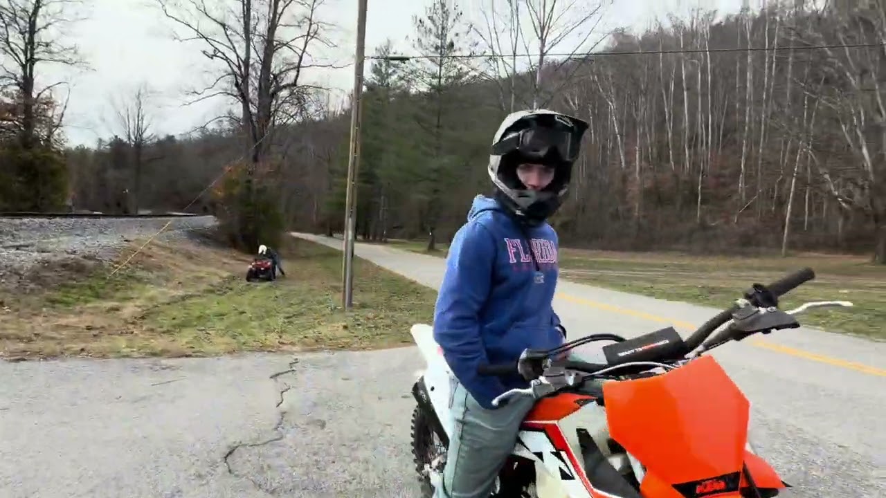 Riding around (four wheeler runs out of gas)