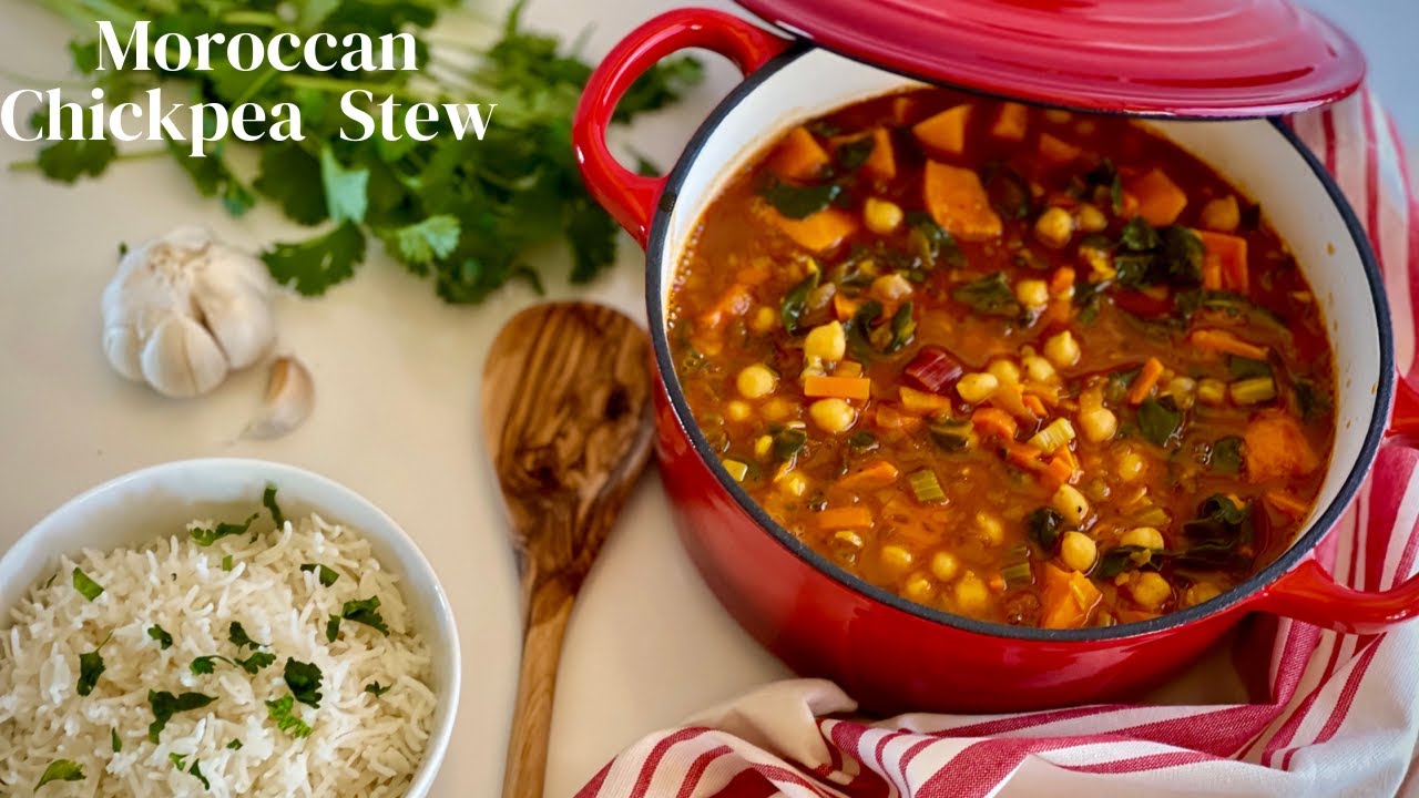 Moroccan Chickpea Stew | Cozy One-Pot Vegan Meal