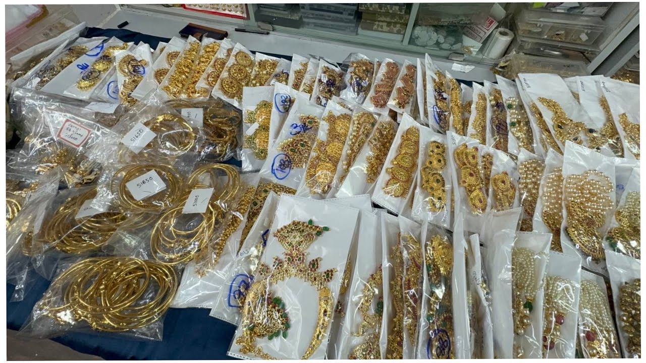 Bangalore wholesale microplated jewellery impon jewellery single piece courier available