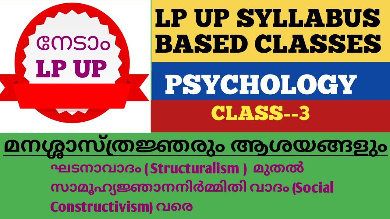 LP UP SYLLABUS BASED CLASSES#Psychology class 3#മനശ്ശാസ്ത്രജ്ഞരും ആശയങ്ങളും#നേടാം LP UP#Must watch