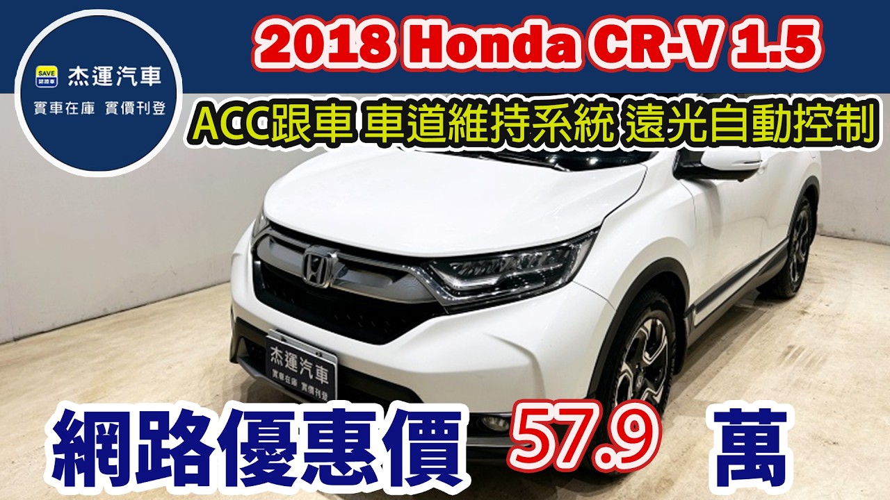 新車價 113萬 2018 Honda CR-V 1.5 現在特惠價只要57.9萬 車輛詳細介紹 上傳日期20260312