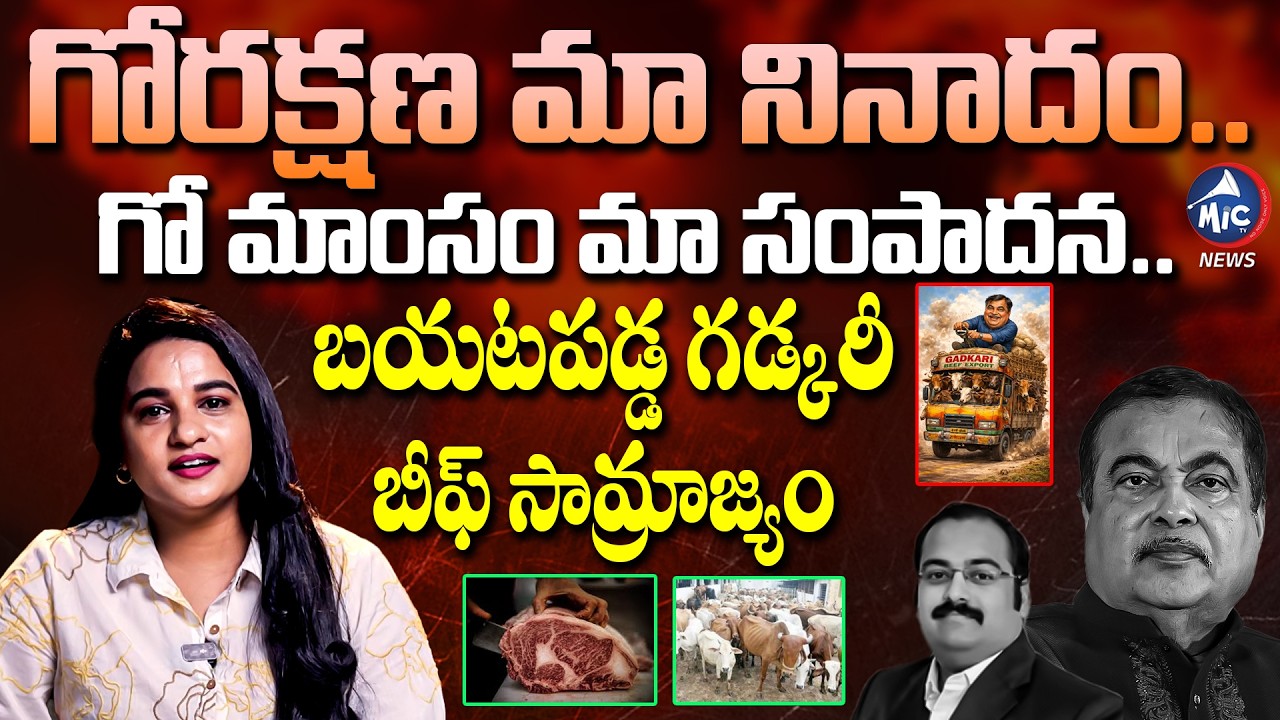 బీజేపీ కొత్త సిద్ధాంతం..? Union Minister Nitin Gadkari Son's Beef Company Exposed | Mic TV News