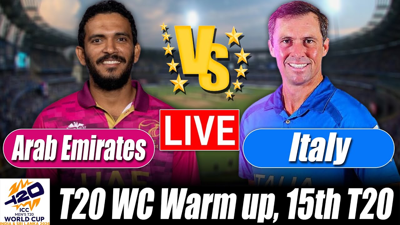 Arab Emirates vs Italy Score | ITA vs UAE Score 15th T20 Commentary | T20 World Cup 2026