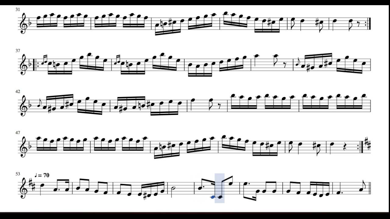 Czardas Partitura de Saxofón Alto Trompa Barítono Sax Tonalidad Fácil Instrumentos en Mi bemol