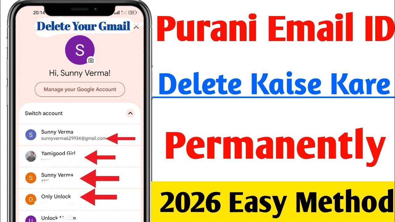 Email id delete kaise kare | email id kaise delete kare | gmail account delete kaise kare 2026 