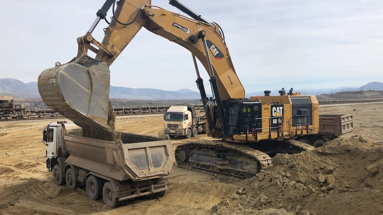 Caterpillar Excavator 6015B Loading Trucks - Sotiriadis Ate