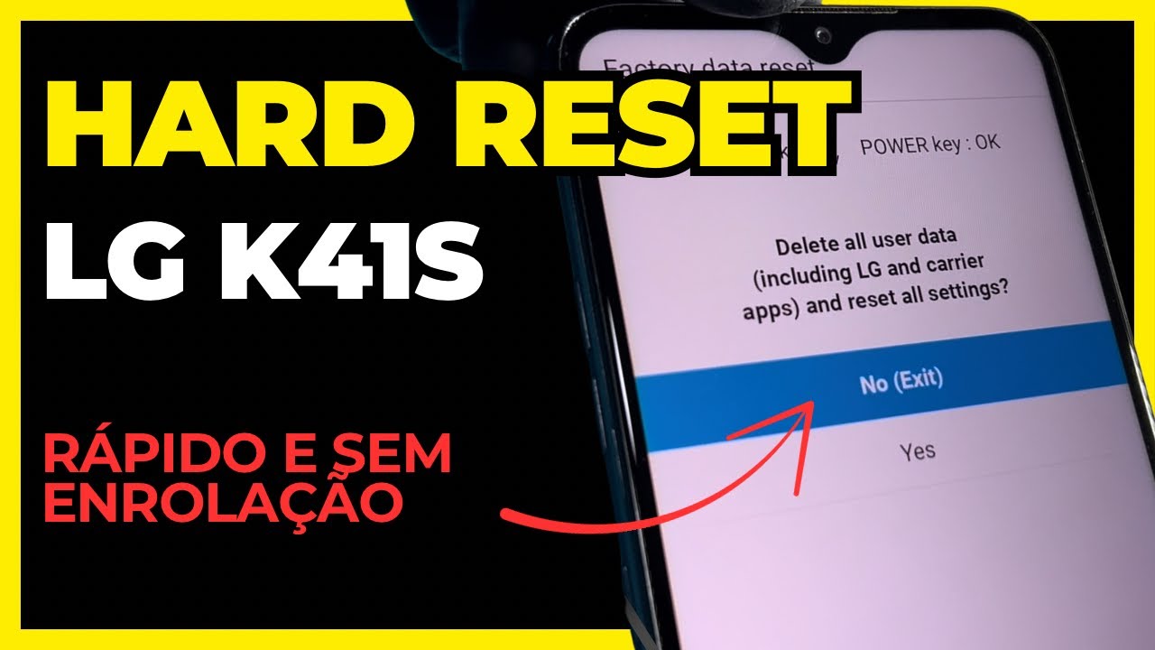 HARD RESET e Formatação do LG K41S