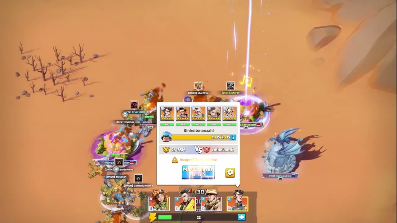 Last War Survival - Desert Storm - 1580 CoVs  vs  1601 OneShot  #lastwarsurvivalgame