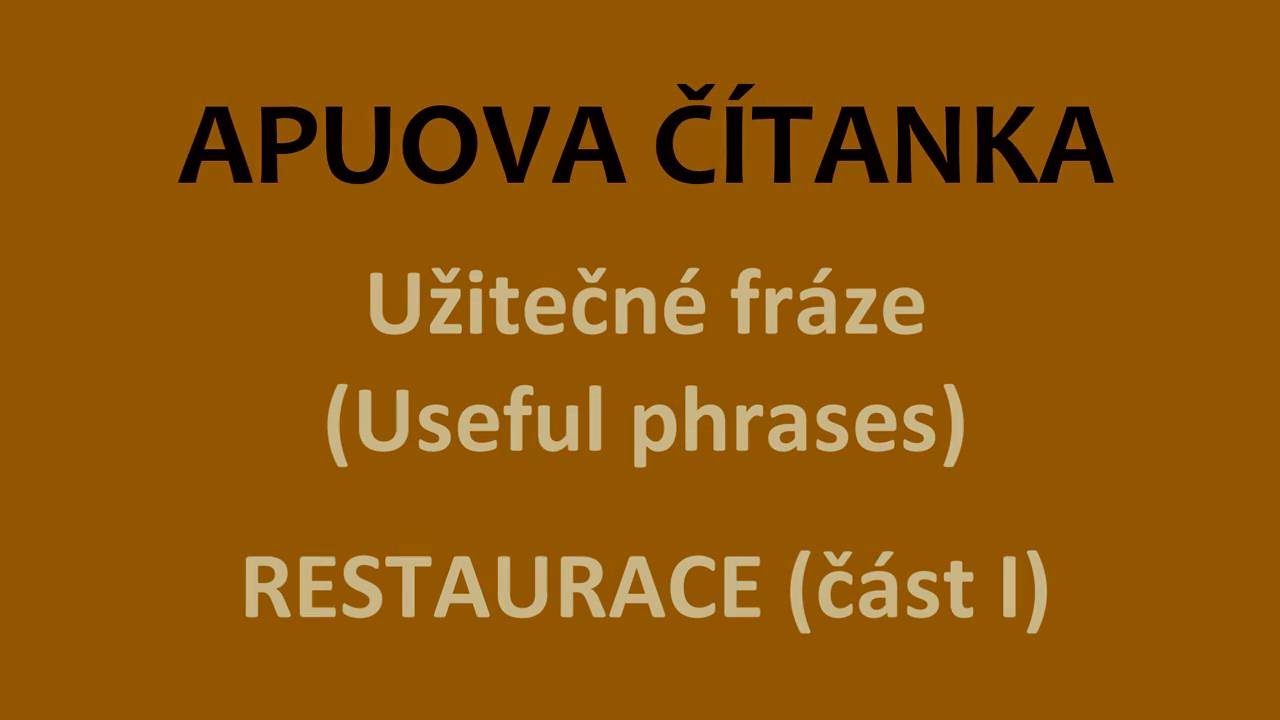 Restaurant - czech useful phrases | Czech pronunciation