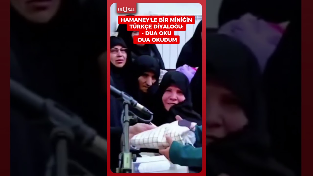 Şehit Ayetullah Hamaney ile bir &ccedil;ocuğun arasında ge&ccedil;en T&uuml;rk&ccedil;e 
