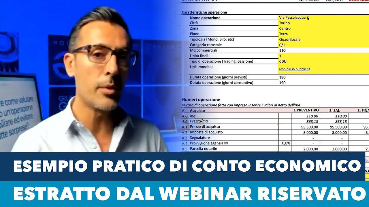 Esempio pratico di conto economico per investimenti immobiliari