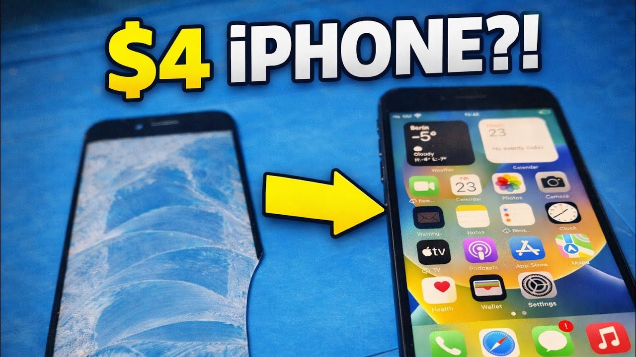 Turning a $4.40 iPhone into $60! (5 Phone Challenge - Part 1) #shorts #iphone #restoration