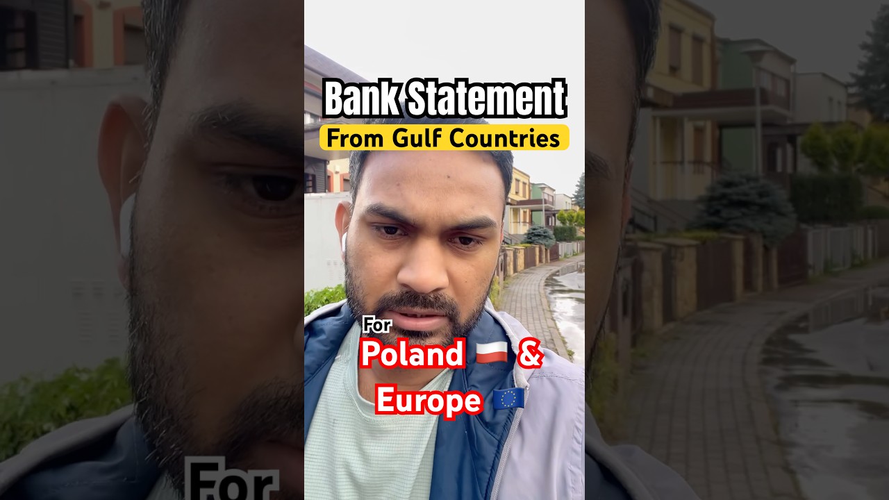 Bank Statement from Gulf Countries for Poland🇵🇱 #polandvlog #shorts #workvisa #schengenvisa #job