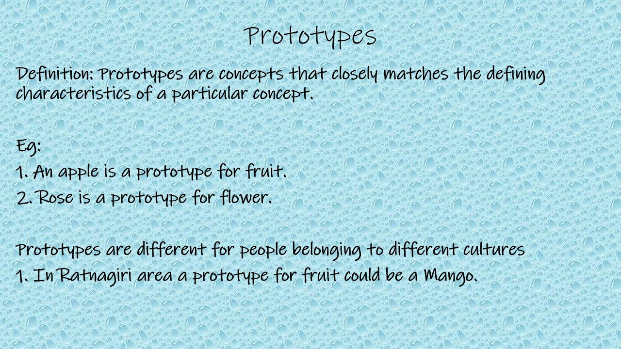Prototypes. Psychology #PsychBite