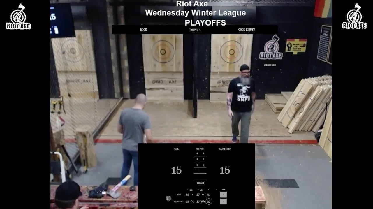 Riot Axe Wednesday League Winter 2026  PLAYOFFS | Axe Throwing