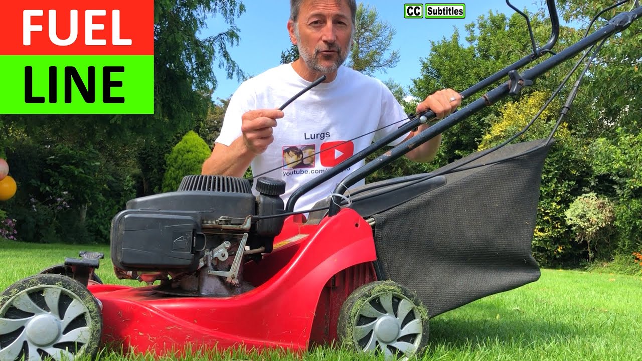 How to change Fuel Line on Lawnmower - Mountfield Petrol Lawn mower Fuel Line replacement