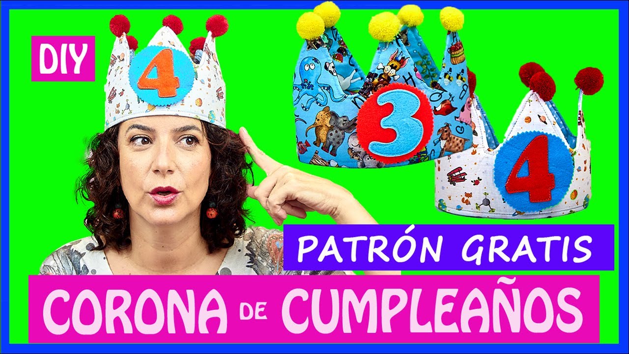 👑Cómo hacer 1 CORONA de CUMPLEAÑOS de tela | (FÁCIL)✅