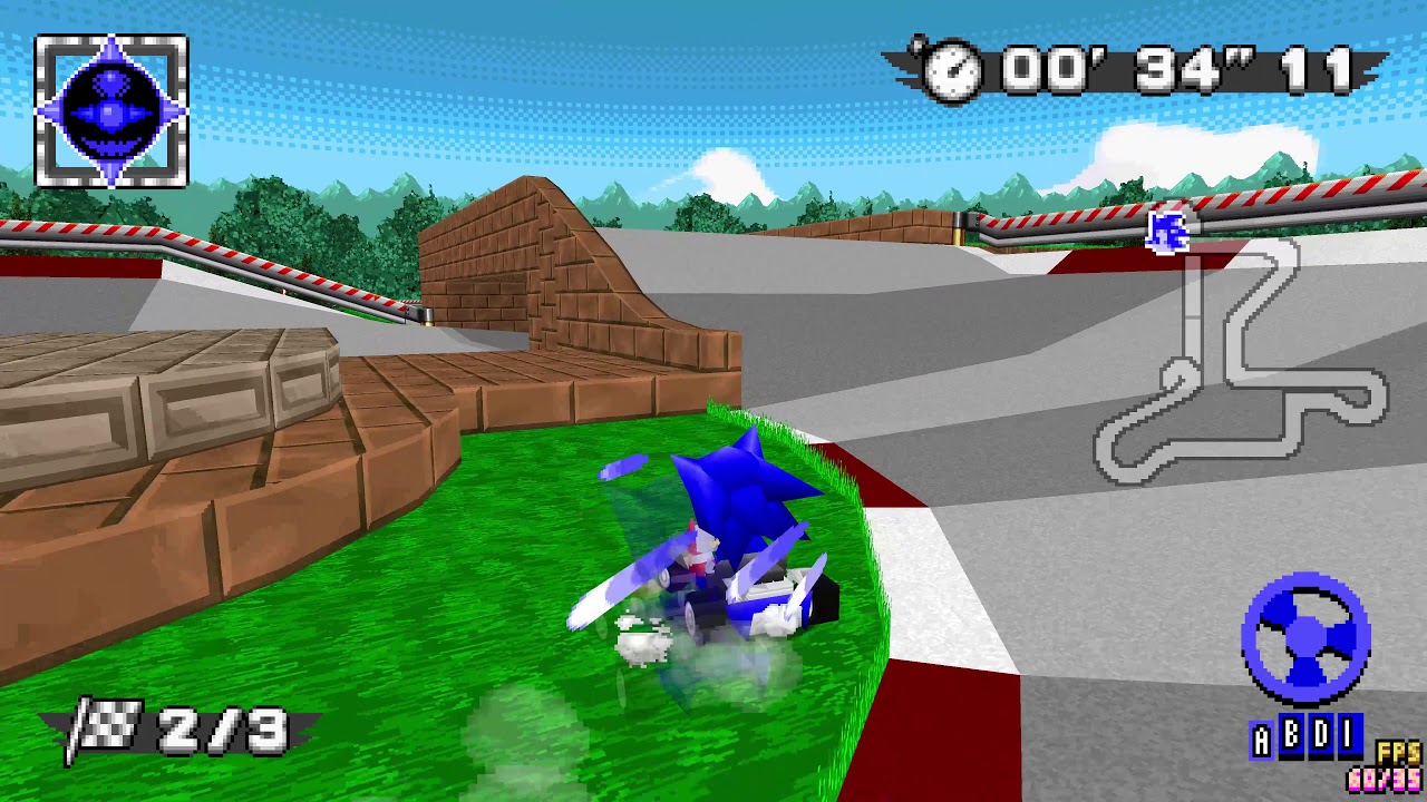 Sonic Robo Blast 2 Kart - Daytona Speedway Zone - Time Attack - Gold Medal (1'29
