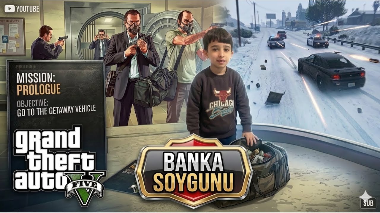 YAMAÇ GTA V GÖREV 1 BANKA SOYGUNU YAPTI‼️