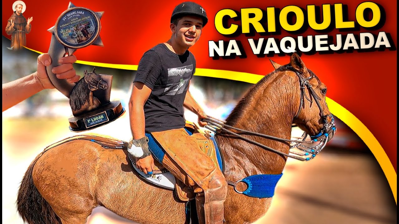 Raça Crioulo na Vaquejada - Foi Campeão -