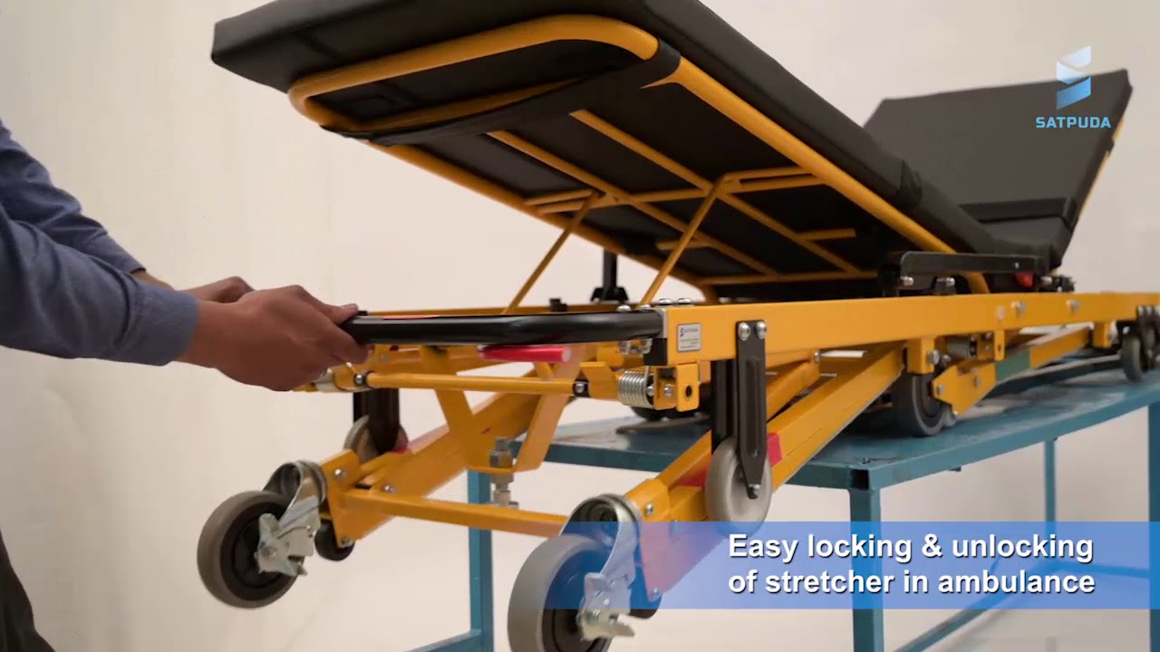AIS-125 certified Auto loading ambulance stretcher (Model: AST-718)