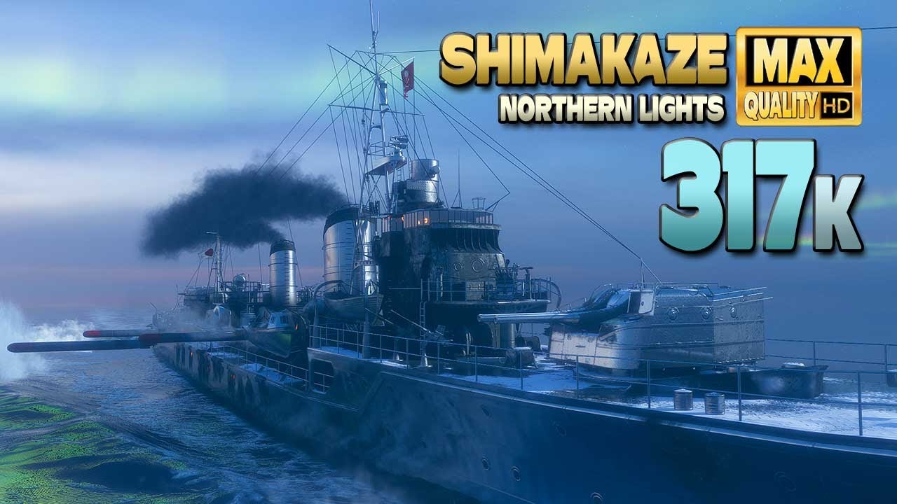эсминец Shimakaze действует в тылу врага - World of Warships