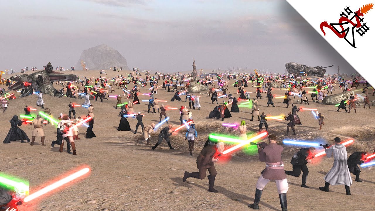 MASSIVE JEDI vs SITH BATTLE - Star Wars Galaxy At War MOD