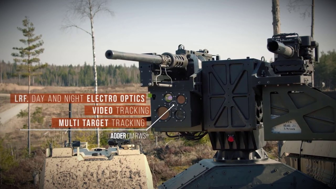 THeMIS, a robotic tank with a 12.7mm machine gun and a 40mm automatic grenade launcher in Estonia