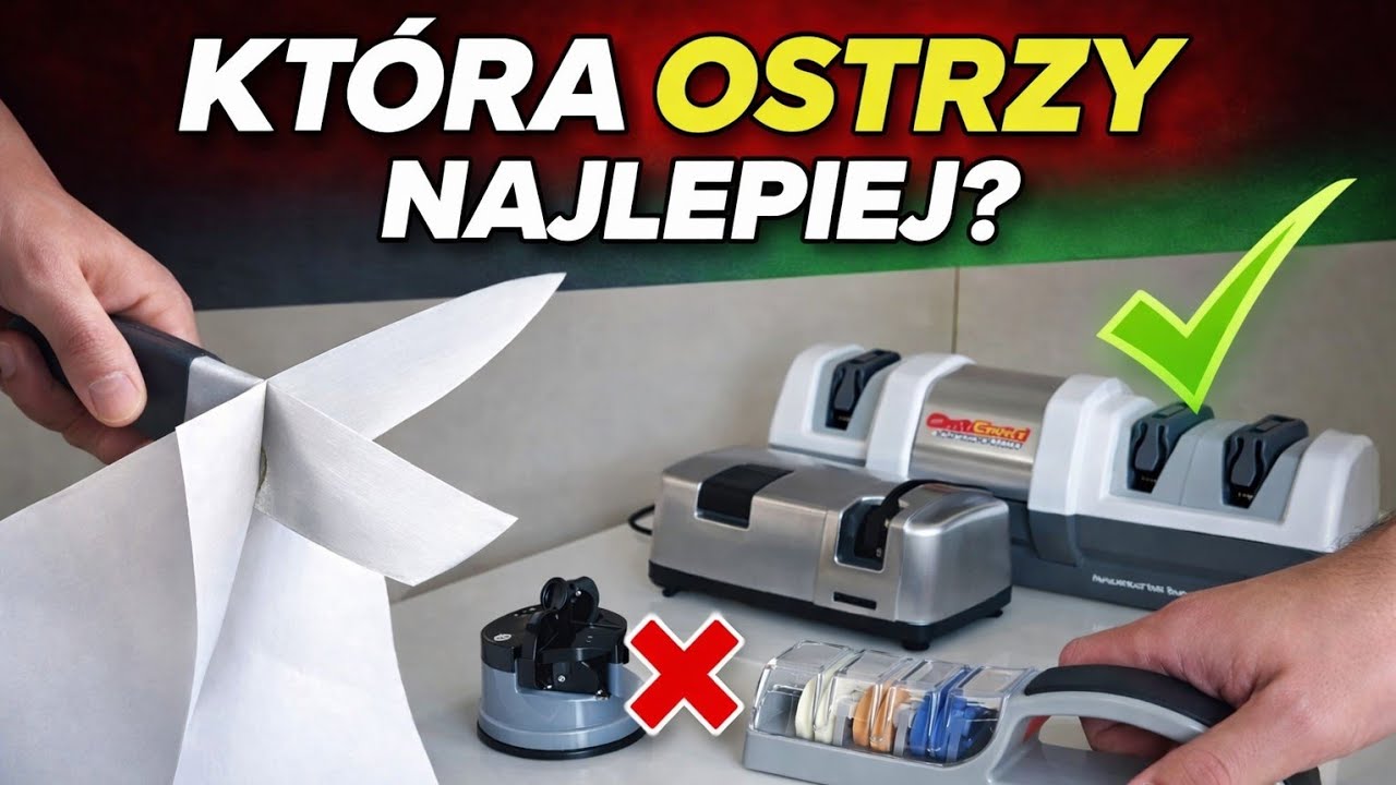 Test ostrzałek do noży  fiskars GLOBAL TEESA tsa0100 CHEF'S CHOICE 700 i podróbka mango