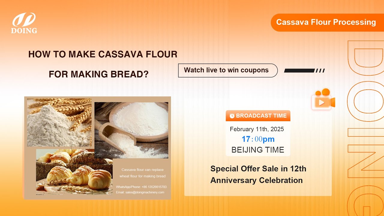 How to process cassava flour for making bread?