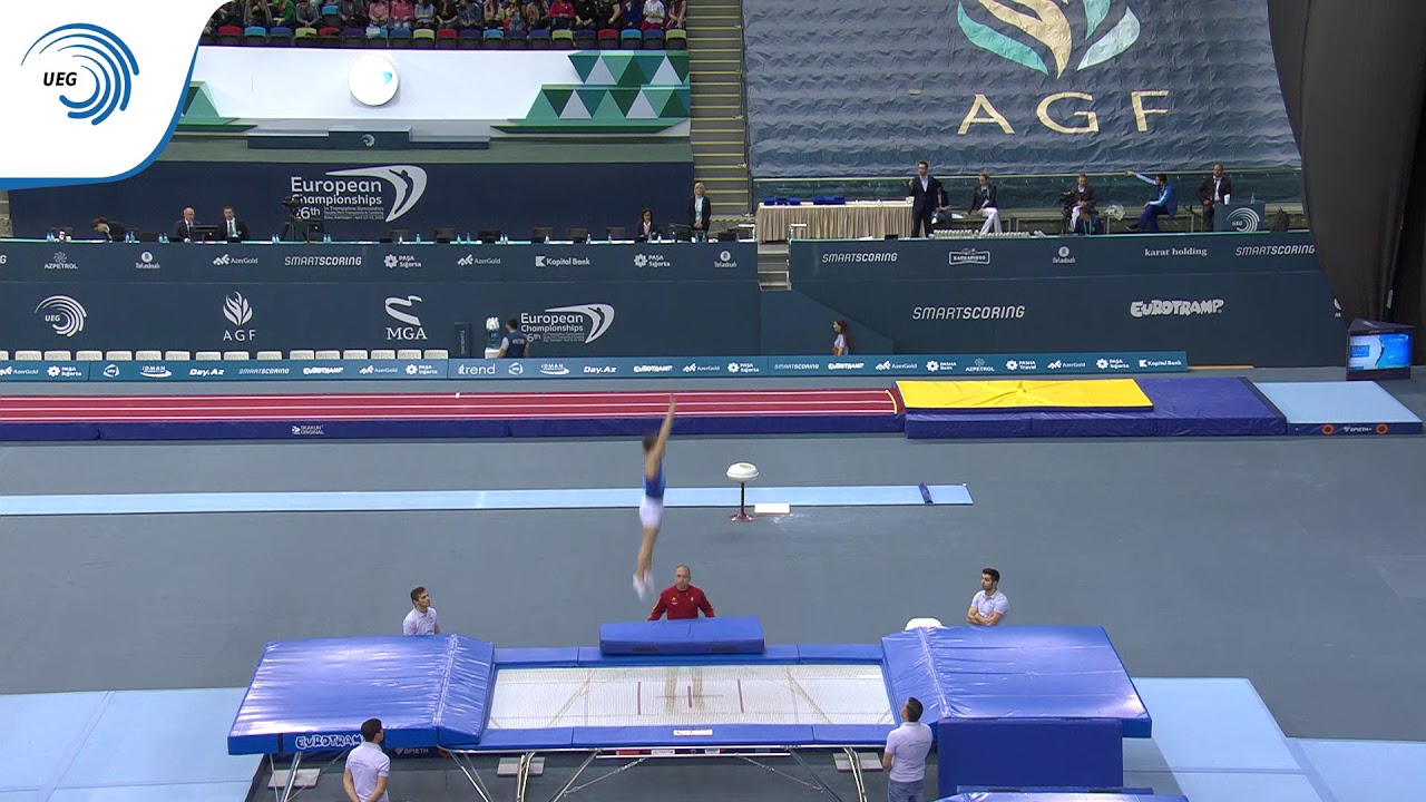 Robert VILARASAU (ESP) - 2018 Trampoline Europeans, junior final
