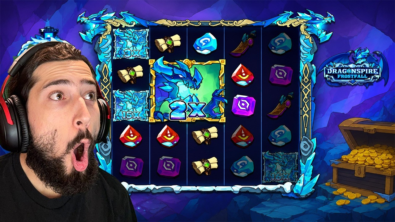 TRYING THE NEWEST DRAGONSPIRE FROSTFALL SLOT!! (Bonus Buys)
