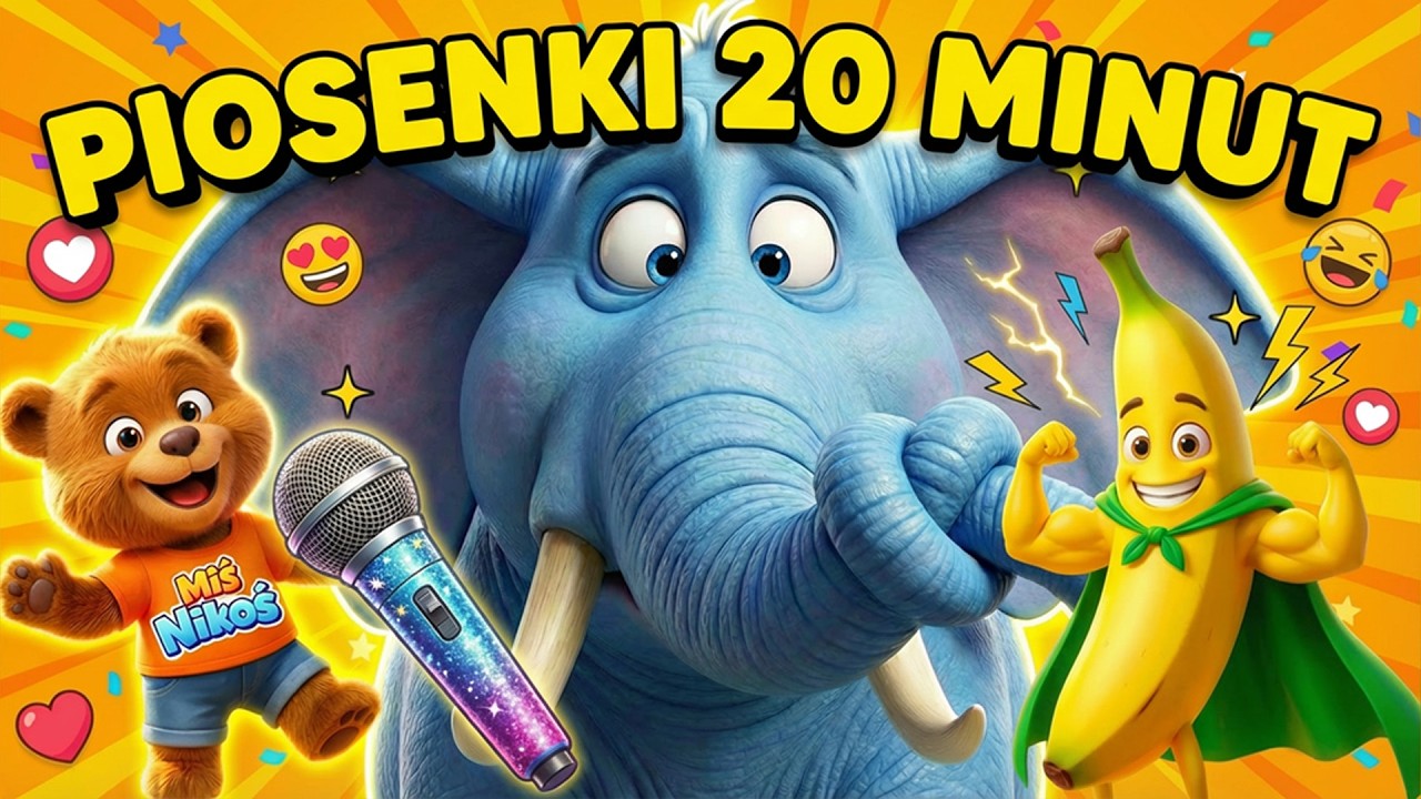SŁOŃ TRĄBALSKI i Słonik Czerwony ma Melonik 🐘 Wielki Zestaw Piosenek dla Dzieci | Miś Nikoś