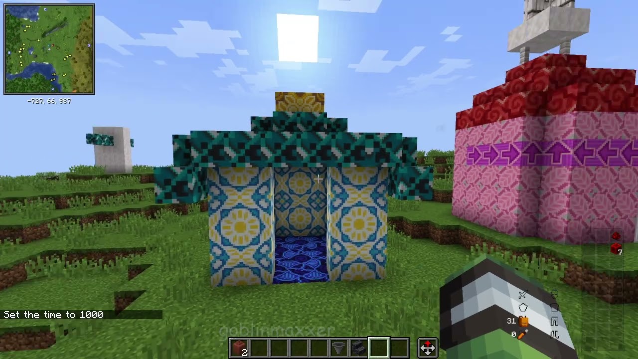 glazed terracotta housing + dirt deepslate house