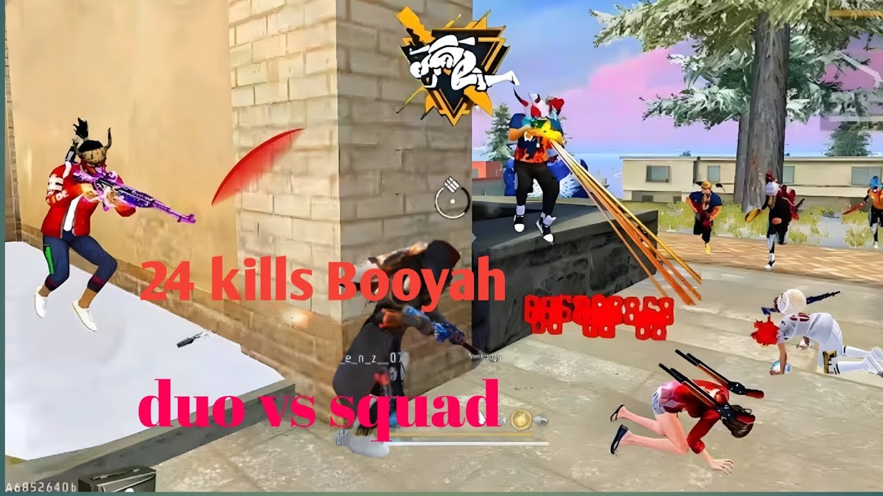 Duo vs squad br rank 24 kills Booyah with fun gameplay !!