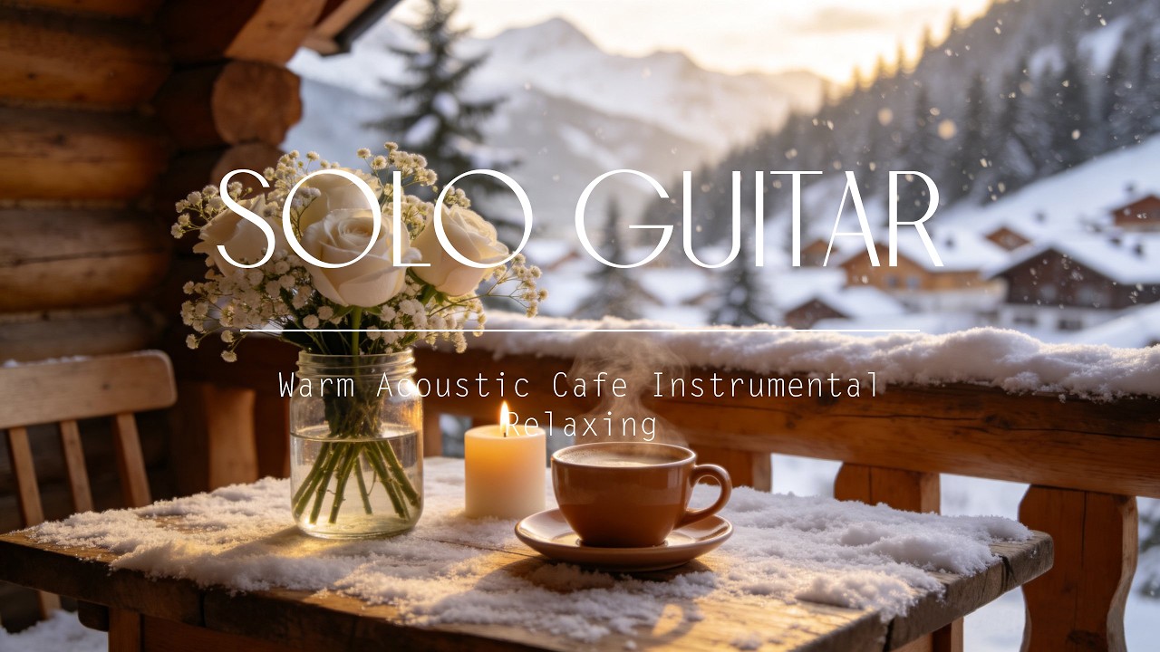 Soothing Winter Guitar | Warm Cafe Atmosphere Music