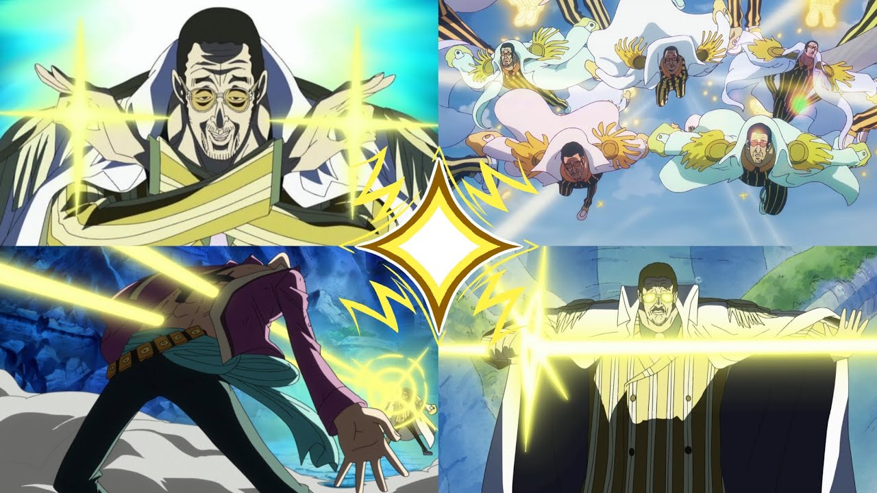 One Piece: Kizaru Borsalino | Pika Pika no Mi | All Attacks and Abilities