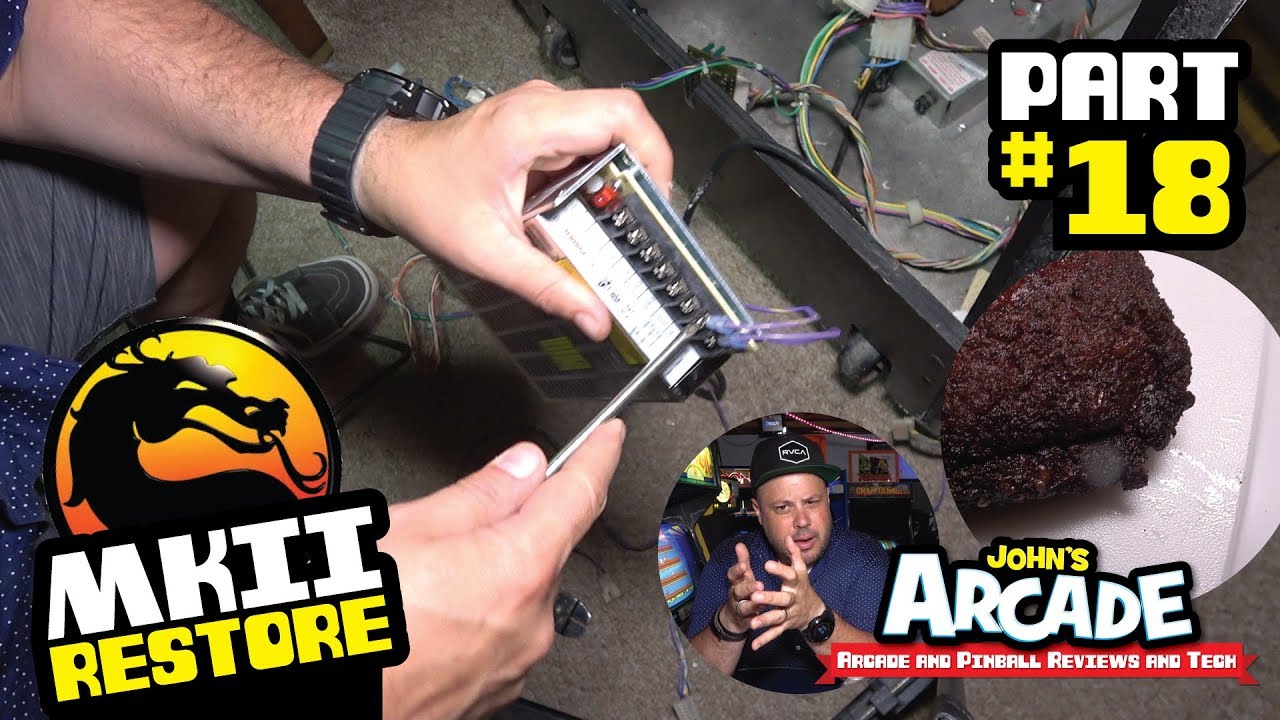 Mortal Kombat II Arcade Restore Part #18  Power Supply Install, Wiring, Troubleshooting and more