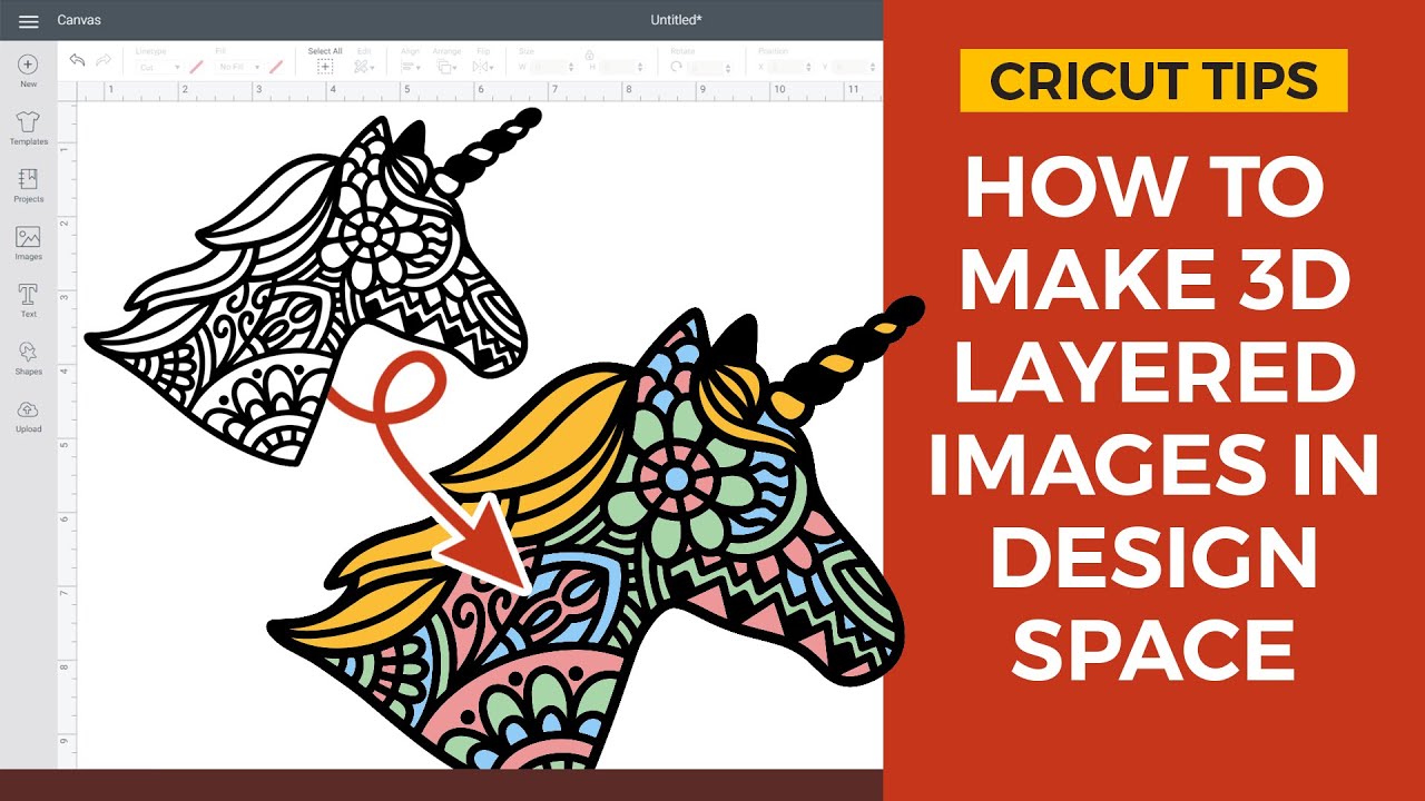 How to Create a Layered Image in Cricut Design Space | DIY Mandala & Zentangle Designs