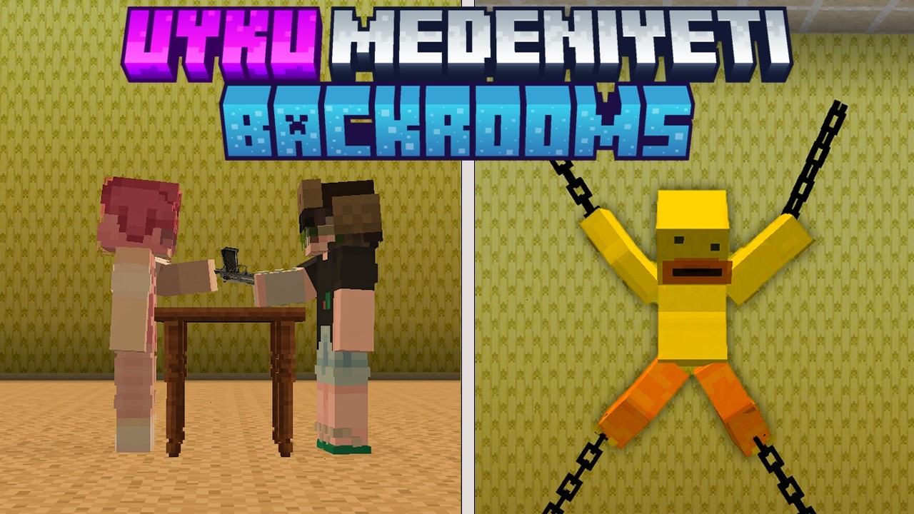 Minecraft ama UYKU MEDENİYETİNDE Backrooms'a D&uuml;şt&uuml;m...
