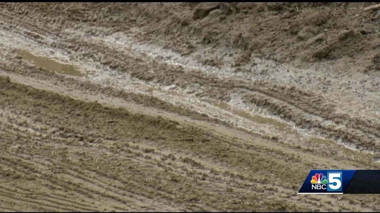 Crews working to fix muddy roads
