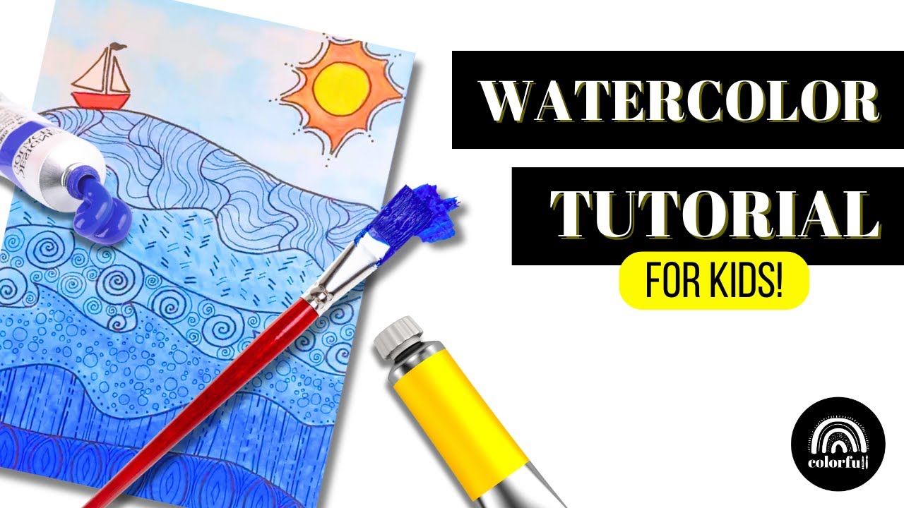 Step by Step Watercolor Painting Tutorial | Great for Kids!