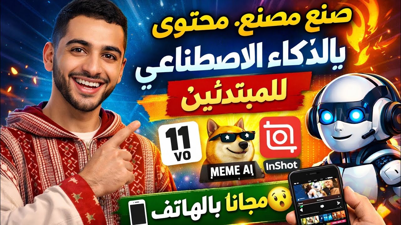 صناعة المحتوى بالذكاء الاصطناعي للمبتدئين | من الهاتف فقط و مجانا.