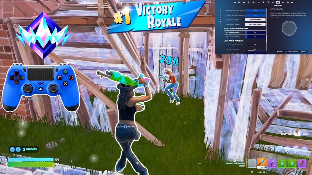 The #1 Unreal Console Player Shows the BEST Controller Settings! 🏆 Fortnite Reload PS4 controller